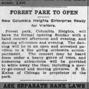 Formal Opening of Forest Park